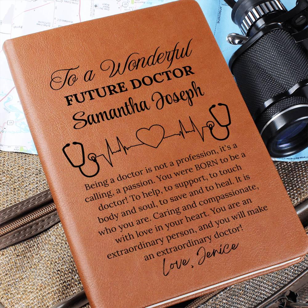 Future Doctor Gift Personalized Vegan Leather Journal – view 8