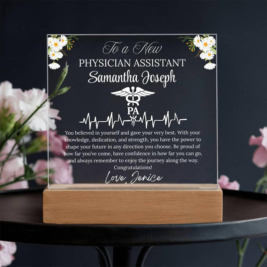 Physician Assistant Graduation Gift Gift Personalized Acrylic Plaque – view 2