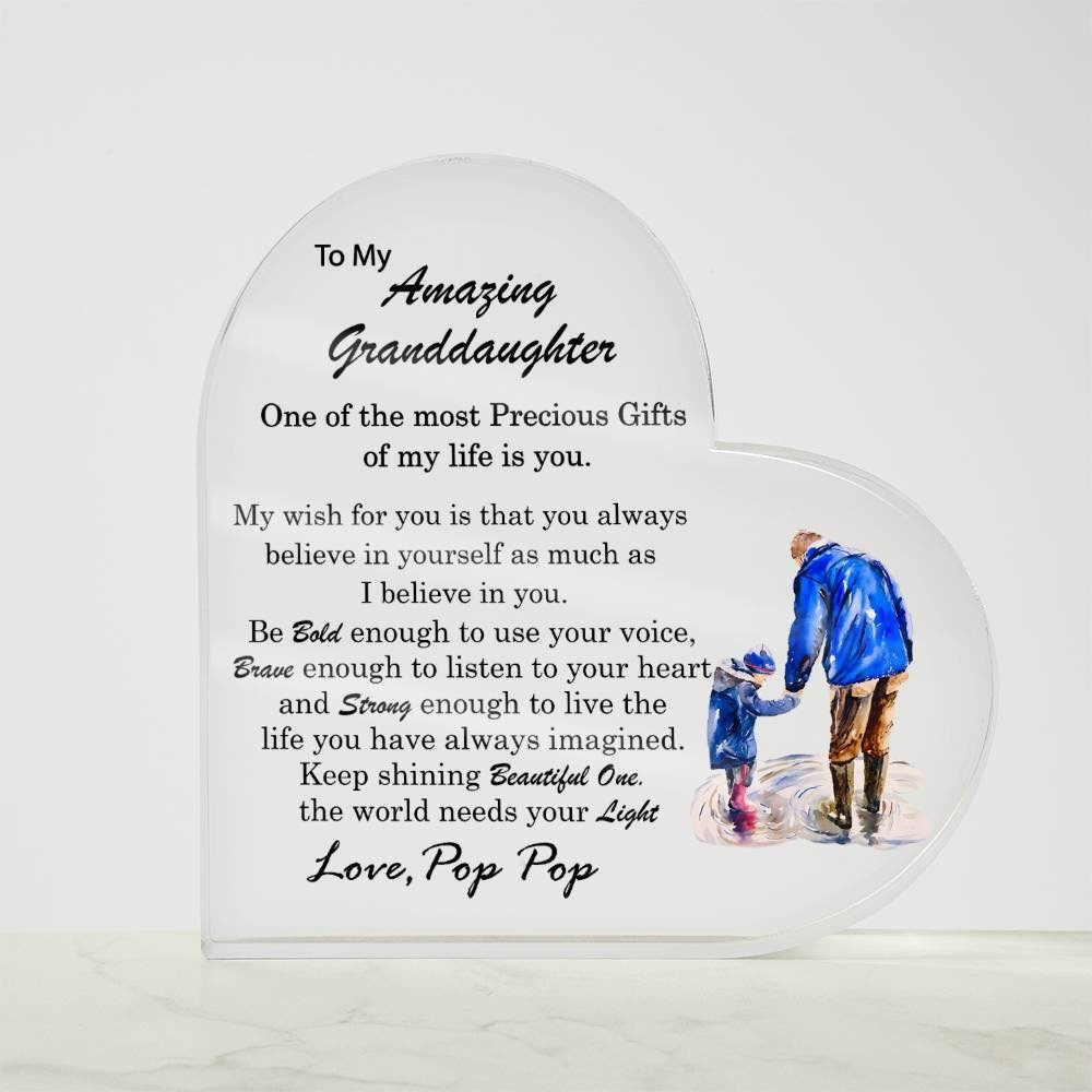 Personalized Granddaughter Acrylic Plaque Granddaughter Birthday Gift – view 6