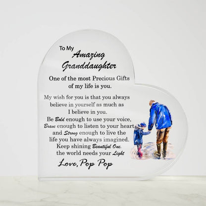 Personalized Granddaughter Acrylic Plaque Granddaughter Birthday Gift – view 6