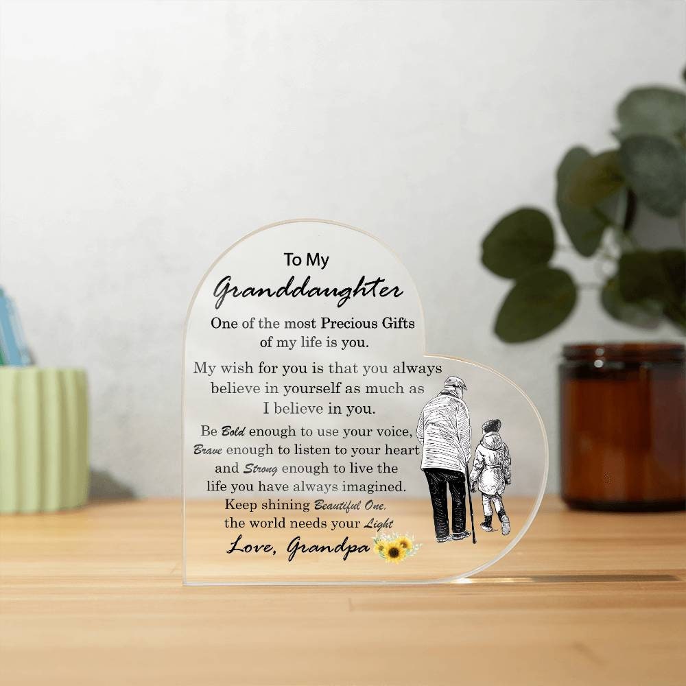 Granddaughter Acrylic Plaque – Granddaughter Christmas Gift – view 6