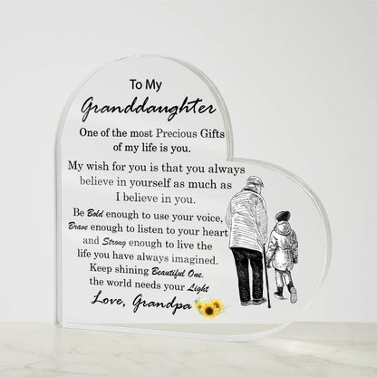 Granddaughter Acrylic Plaque – Granddaughter Christmas Gift – view 5