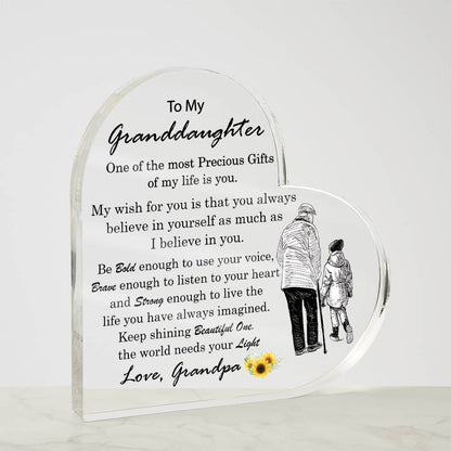 Granddaughter Acrylic Plaque – Granddaughter Christmas Gift – view 2