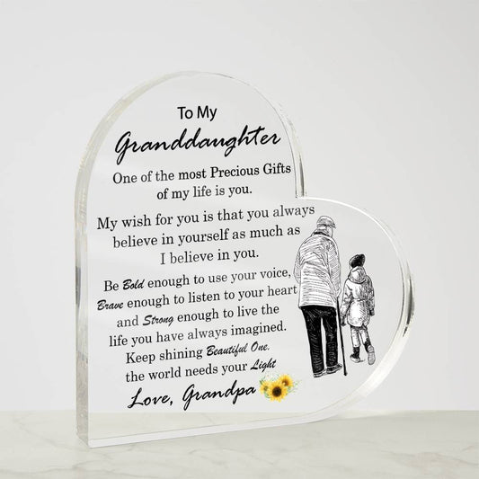 Granddaughter Acrylic Plaque – Granddaughter Christmas Gift – view 2