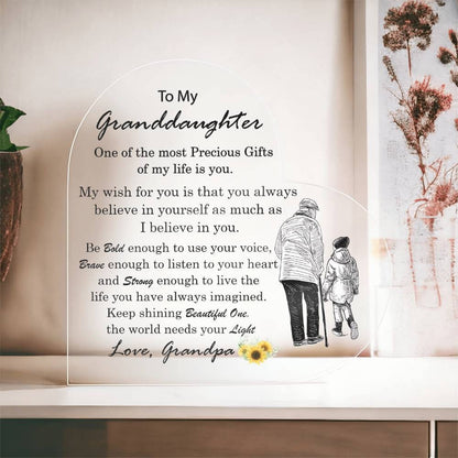 Granddaughter Acrylic Plaque – Granddaughter Christmas Gift – view 7