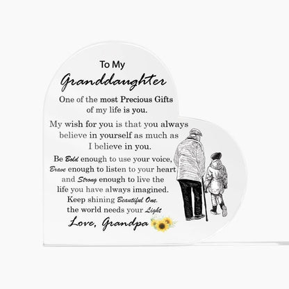 Granddaughter Acrylic Plaque – Granddaughter Christmas Gift – view 3