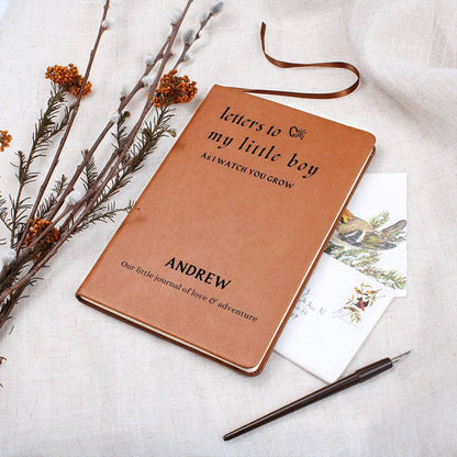 Letters to my little boy Vegan leather journal – New mom gift – view 6