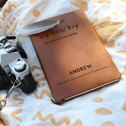 Letters to my little boy Vegan leather journal – New mom gift – view 8