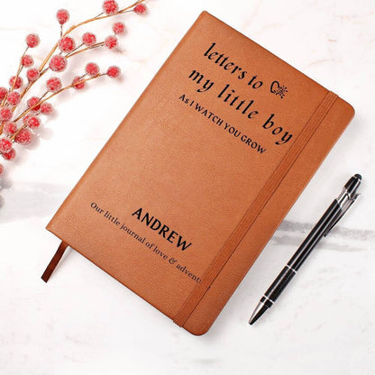Letters to my little boy Vegan leather journal – New mom gift – view 2
