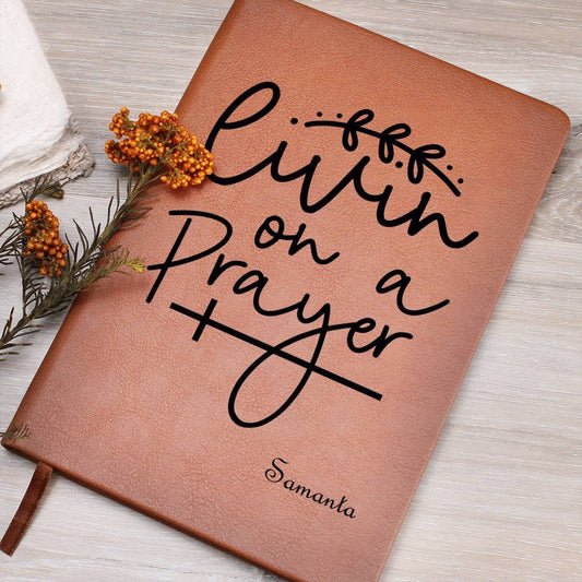 Living on a Prayer Journal for Christian Women Religious Faith Gifts Bible Journal for Women Bible study devotional journal for women