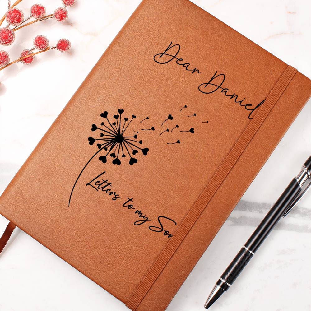 Letters to My Son Personalized Leather Journal – Keepsake Gift for Son – view 7