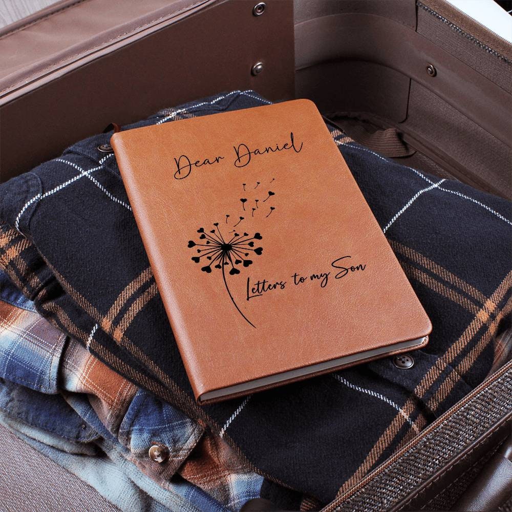 Letters to My Son Personalized Leather Journal – Keepsake Gift for Son – view 4