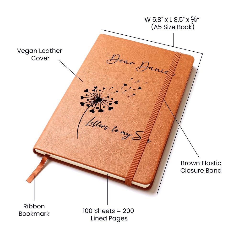 Letters to My Son Personalized Leather Journal – Keepsake Gift for Son – view 3
