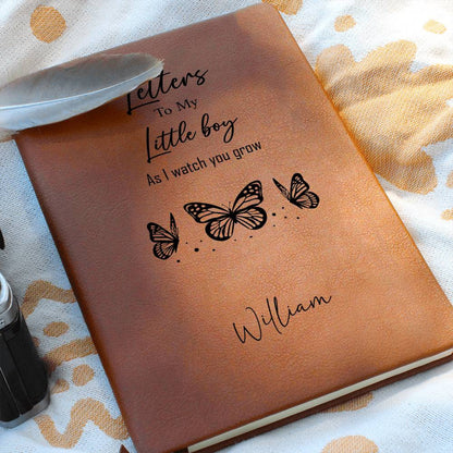 Letters To My Little boy Personalized Leather Journal – view 5