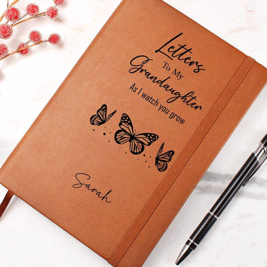 Letters to my Granddaughter Personalized Leather Journal Keepsake Gift for Grand daughter Letters from Grandma Gift for Granddaughter