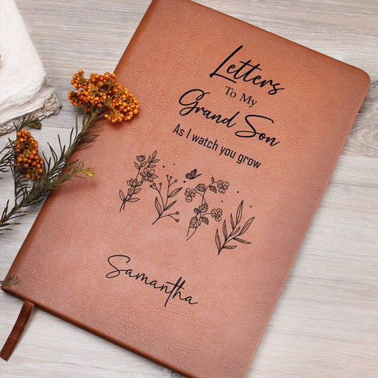 Letters to my Grandson Personalized Leather Journal, Gift for Grandson, Unique Gifts for Grandchildren Keepsake Journal Legacy Notebookgra