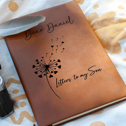 Letters to My Son Personalized Leather Journal – Keepsake Gift for Son – view 5