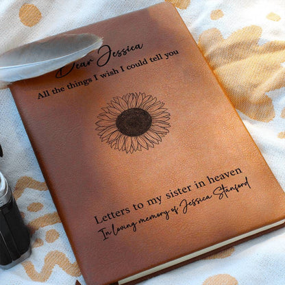 Letters to My Sister Memorial Journal – Sister Sympathy Gift – view 5