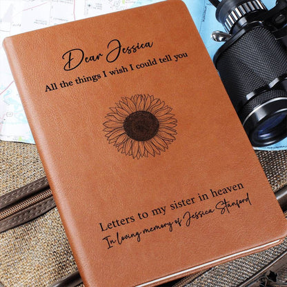 Letters to My Sister Memorial Journal – Sister Sympathy Gift – view 2
