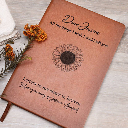 Letters to My Sister Memorial Journal – Sister Sympathy Gift