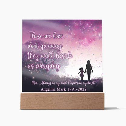 In loving memory of my mom Acrylic Plaque – Mother Loss Gifts – view 5