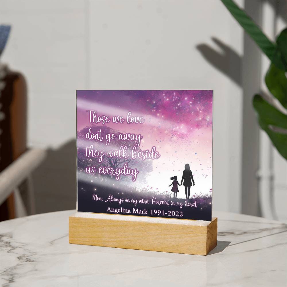 In loving memory of my mom Acrylic Plaque – Mother Loss Gifts – view 4
