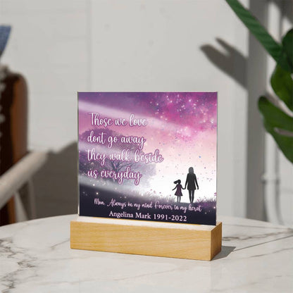 In loving memory of my mom Acrylic Plaque – Mother Loss Gifts – view 4