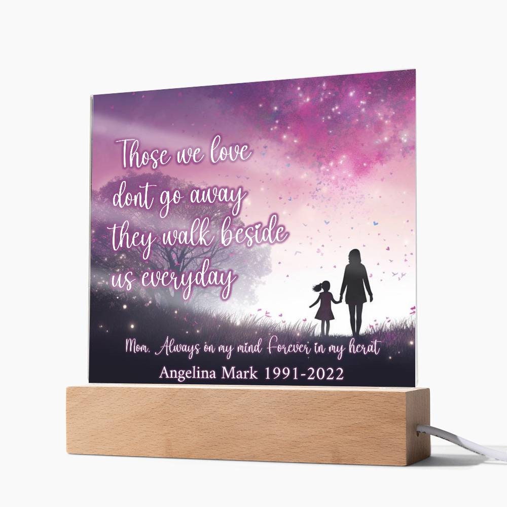 In loving memory of my mom Acrylic Plaque – Mother Loss Gifts – view 3
