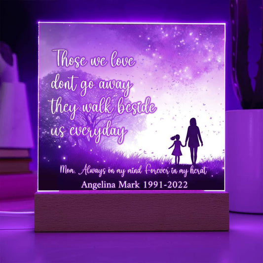 In loving memory of my mom Acrylic Plaque – Mother Loss Gifts