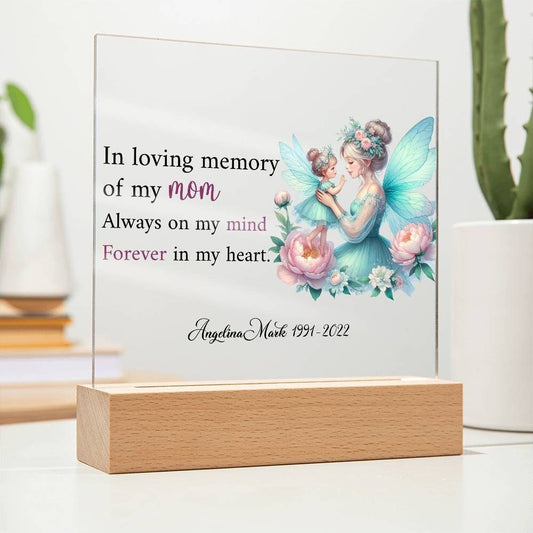 Loss of Mom Gifts Memorial Gift Acrylic Plaque, Personalized Mom Sympathy Gift | Mother Loss Gifts | Mom Bereavement Gift | Loss of Mom Gift