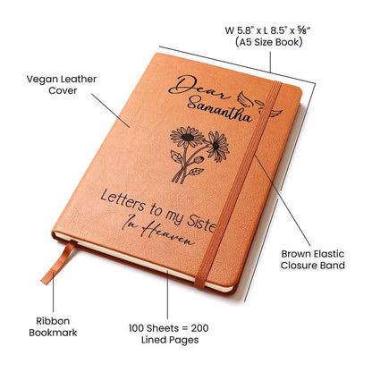 Sister Memorial Journal Letters to My Sister in Heaven – Sympathy gift – view 2
