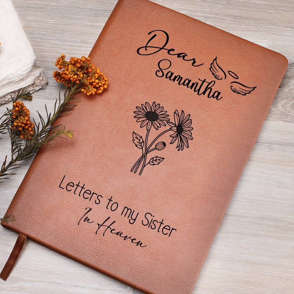 Sister Memorial Journal Letters to My Sister in Heaven, Loss of loved ones, Sympathy gift, grief journal loving memory of sister