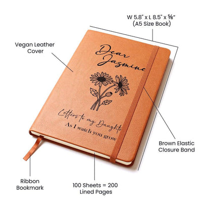 Letters to My Daughter As I watch you grow personalized journal – view 2