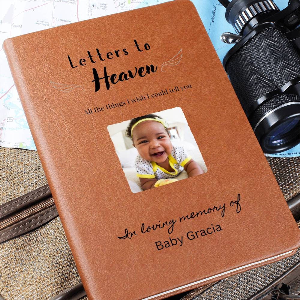 Letters to Heaven Customizable vegan Leather Journal – Grief – view 3