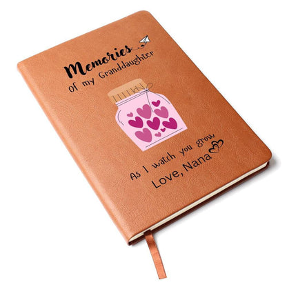 Memories of my Granddaughter vegan leather journal – New Grandma gift – view 9
