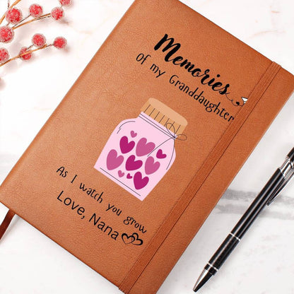 Memories of my Granddaughter vegan leather journal – New Grandma gift – view 10