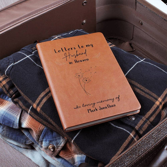 Letters to my Husband in Heaven Customizable Vegan leather journal – view 2