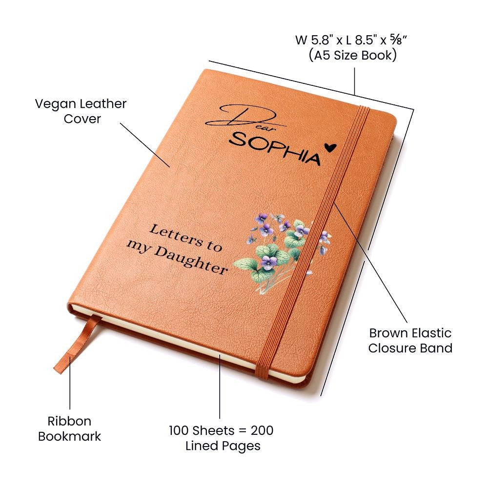 Letters to my Daughter Vegan Leather Journal – Daughter gift – view 4