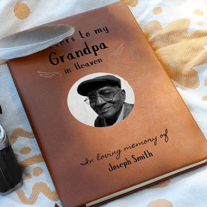 Grandpa In heaven memorial vegan leather customizable keepsake – view 3