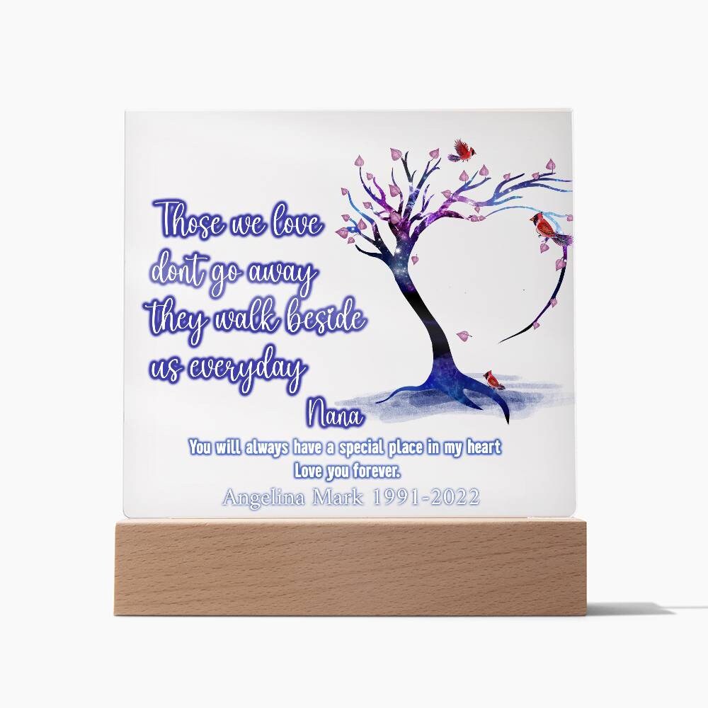 Loss of Nana Memorial Plaque – Grandma Bereavement Gift – view 2