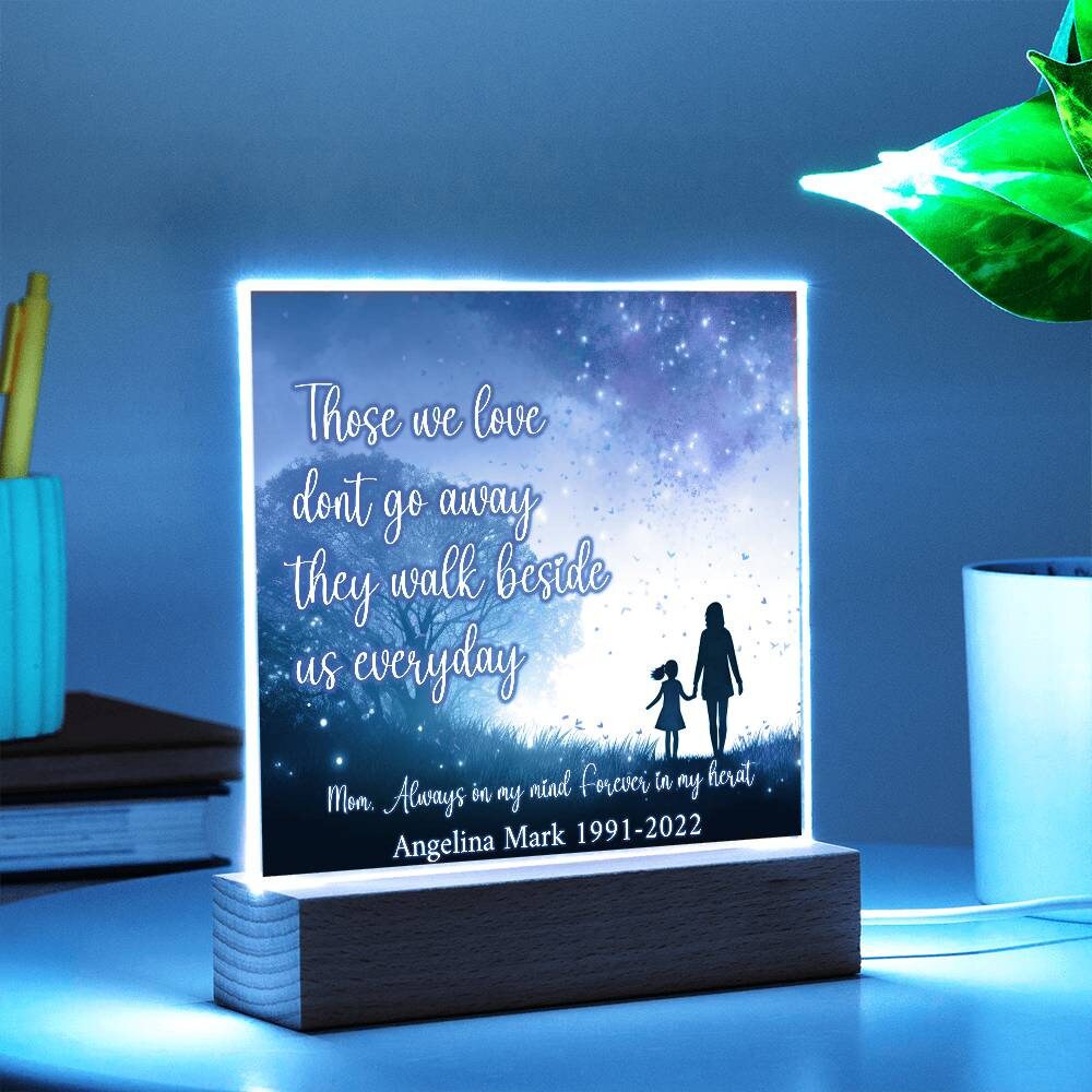 In loving memory of my mom Acrylic Plaque – Mother Loss Gifts – view 7