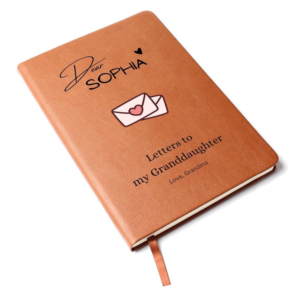 Personalized Leather Journal - Letters to My Granddaughter – view 7