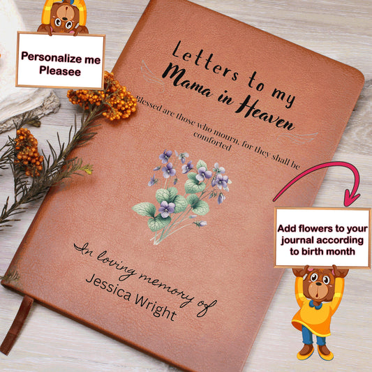 Letters to my mom in heaven grief journal, loss of mom, mom memorial journal, mother remembrance gift, loss of a mother, mom sympathy gift