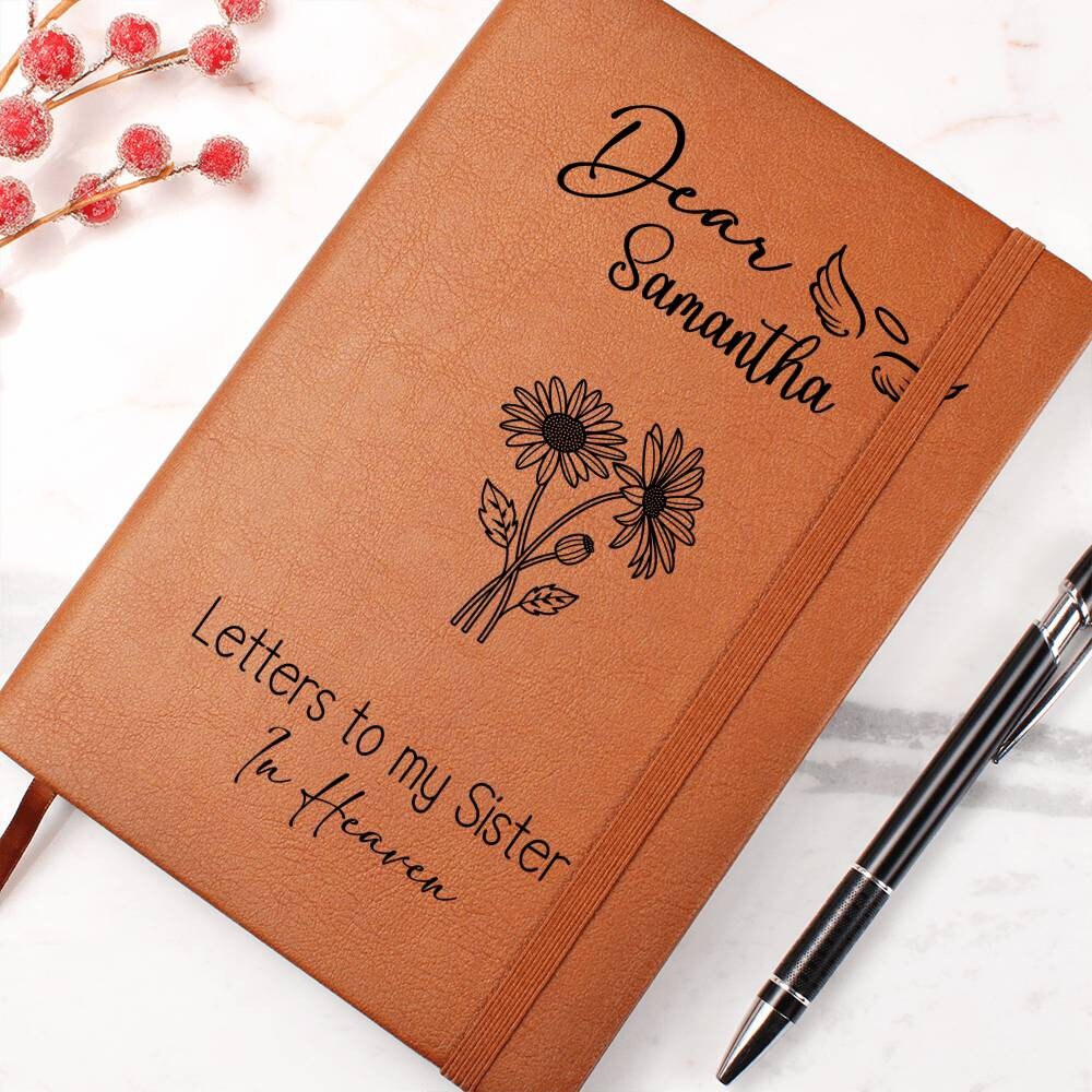 Sister Memorial Journal Letters to My Sister in Heaven, Loss of loved ones, Sympathy gift, grief journal loving memory of sister