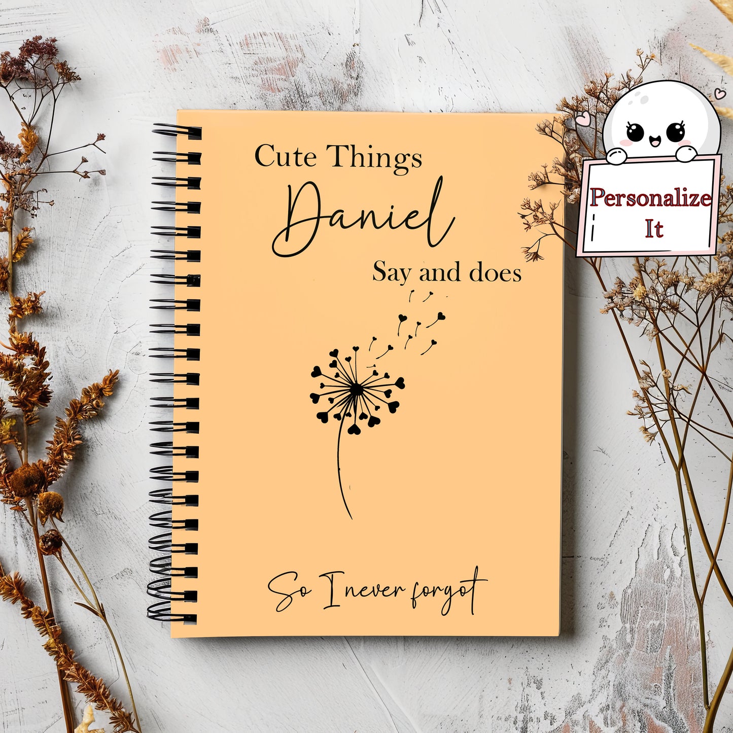 Cute Things My Kid Says and Does Notebook - Spiral Child Journal, New Mom Gift, Letters to My Son, Baby Keepsake Journal