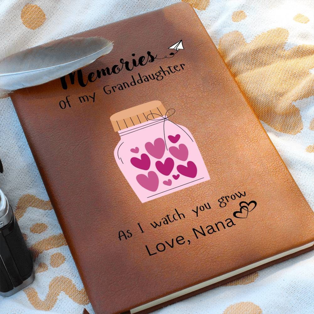 Memories of my Granddaughter vegan leather journal – New Grandma gift – view 5