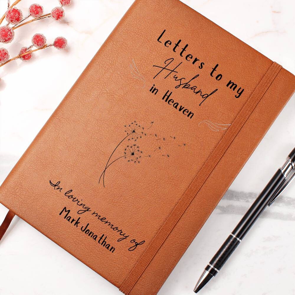 Letters to my Husband in Heaven Customizable Vegan leather journal – view 6