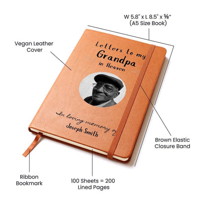 Grandpa In heaven memorial vegan leather customizable keepsake – view 4