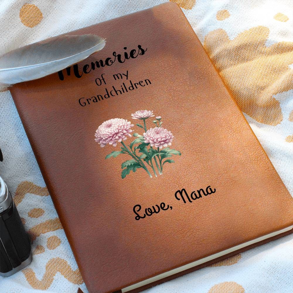 Memories of My Grandchildren: Customizable Vegan Leather Journal – view 6