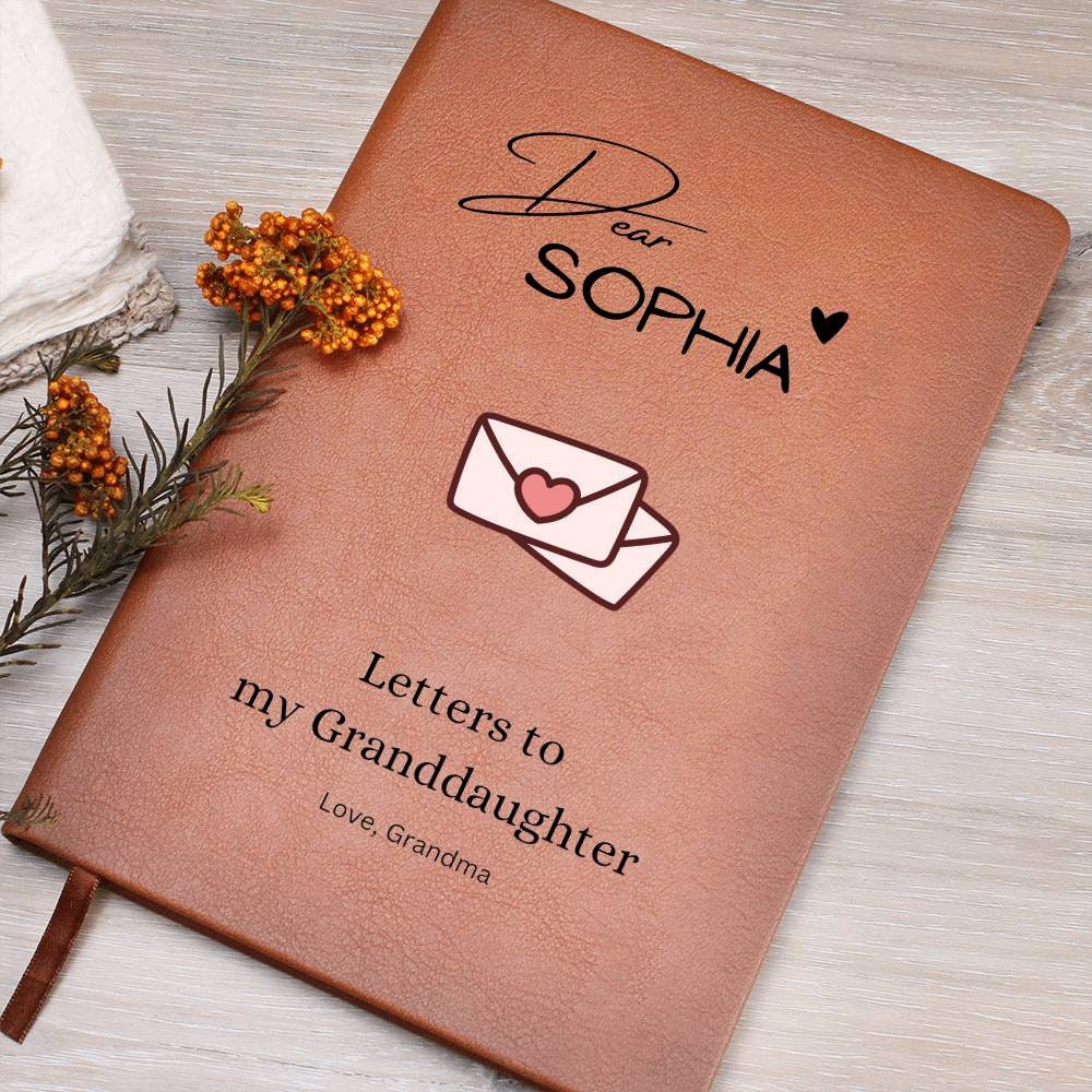 Personalized Leather Journal - Letters to My Granddaughter, Granddaughter Gift, Grandma Gift, Keepsake Journal letters to my granddaughter